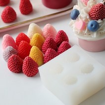 [곰돌이실리콘몰드] 수제몰드 - 딸기 (4구) 과일몰드