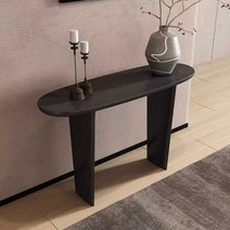 블랙콘솔 복도장 모던 심플 벽 사진 장식장 테이블, (블랙) 120x40x75cm 조립하기
