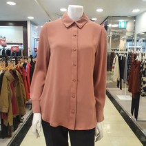 샤트렌(CHATELAINE) 여성 간절기 겨울 셔츠 블라우스 뱃살 커버 되는 셔츠카라 브라우스/울산점
