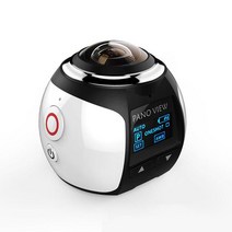 어라운드뷰 차량 360도 스카이뷰미니 파노라마 360 드라이빙 레코더/360 4K 방수 흔들림 방지 스포츠 카메, 02 White