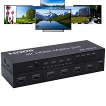 모니터 분배기 셀렉터 HDMI 스플리터 스위치 추출기 매트릭스 4 DVD PC TV 모니터용 4K 60Hz 2x4 2 in Out 4x2 2.0 1080p, 01=4K60Hz2x4_UKplug