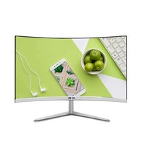 e 스포츠 24 27인치 곡면 컴퓨터 모니터 4K LCD 게임, 27인치 곡선형 보더리스 블랙 75HZ