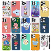 갤럭시S22울트라 BT21 코야 알제이 미니니 버디 그린 소프트 투명 카드 홀로그램 아쿠아 젤리 케이스 S908