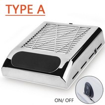 네일 집진기 흡진기 진공 청소기 고성능 청소기 교체 가능한 필터 팬 매니큐어 기계 살롱, 협동사, TYPE A 실버 80W