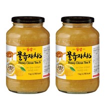 꽃샘 꿀 유자차S 1kg (2개세트), 단품