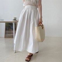 여자 면원단 나일론 하비커버 롱스커트