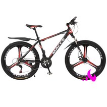 입문용 자전거 mtb 29인치 30인치 티타늄 광폭 엠티비 바퀴큰 산악용, 21단 + 26인치cm, M. 삼도륜-블랙 레드