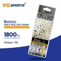 산악 자전거 로드 트렉VG Sports-8 9 10 11 12 단 자전거 체인 8s 9s s EL 하프 할로우 MTB 산악 도로 부, [04] 9s el gold silver