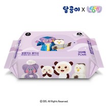 달곰이 딩동댕 대학교 캠퍼스 프렌즈 물티슈 휴대용 연보라, 20매, 20팩