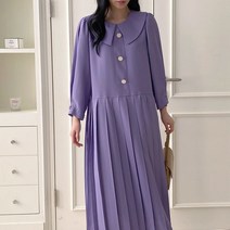 [스위트플러스] 임부복 하객룩 갤러리 플리츠 주름 원피스