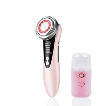 뷰티디바이스LED 전기 얼굴 마사지 기계 초음파 피부 스크러버 리프팅 장치 진동 주걱 실리콘 클렌징 브러, 06 Type 3 Pink