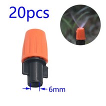 고압분무기 농약분무기 1/4 인치 노즐 드리퍼 급수 분무기 스프링클러 정원 관개 시스템 호스 티 바브 스, 05 20pcs