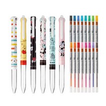 디즈니 한정 유니 스타일핏 홀더 + 스타일핏 리필 0.28mm, 4색 AF.FRIENDS+0.28 리필 16종 세트