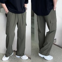 데일트 고드름 남자 여름 빅사이즈 밴딩 카고 와이드 팬츠