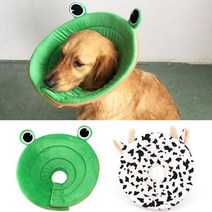 반려동물넥카라 S 소형 패브릭 고양이 강아지 반려동물 수술후넥, 개구리, 단품