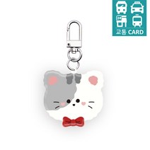 애용이 교통 태그그립 키링, 애용이+릴홀더(화이트)