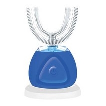 초음파 미세전류 전동 자동 칫솔 울트라 소닉 u자형 지능형 음파 칫솔 USB 치아 미백 Ipx7 360 클리너, CHINA_blue, blue