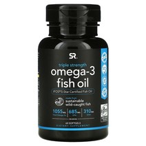 스포츠리서치 오메가-3 피쉬 오일 트리플스트랭스 1 250mg 소프트젤 60개입, 60정 4개