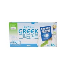 풀무원다논 그릭요거트 플레인 95Gx12입 (보냉백/아이스박스中택1), 옵션1 - 보냉백포장 (보냉백+아이스팩)
