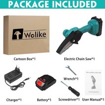 전기자전거 배터리 Wolike 3000W 88VF 4 인치 전기 톱 전기 톱 가든 트리 로깅 톱 목공 도구 마키 타 18V