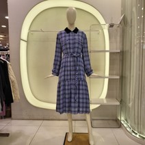 씨씨콜렉트 NC12 카라 블록 체크원피스 C214MSE033