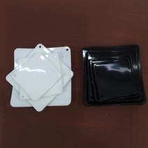 파스텔크래프트 미니어처소품*사각접시*하양+검정*8종 5+4+3.5+3cm