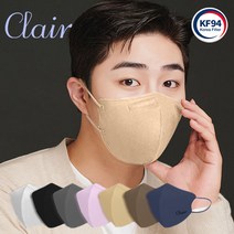 (L size) KF94 숨편한 클레어마스크 스탠다드핏 대형 50매, [KF94] 대형- 베이지 50매