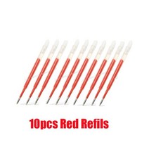 샤오미-BEIFA 메탈 젤 잉크 펜 0.5MM 회전 블랙 스위스 리필 비즈니스 서명 caneta 학교 사무실 문구 용품, 10PC Red Refill OEM