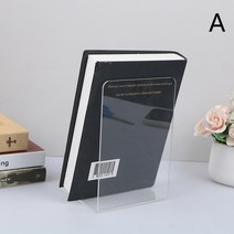 북엔드 북앤드 엔틱소품 투명 프로스팅 아크릴 북 엔드 l자형 책상 정리함 1 개 데스크탑 홀더 학교 문구, 01 A