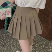 키작은여자옷 초 여성 인싸템 눈길을 끄는 가을옷 염계 코디 키커 보이는 스타일리쉬 쓰리 피스이다 룩 3822593831, S-주문 건의 자문함 고객상담복, 카색 플리츠스커트 단건