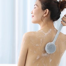미니플 룰루랄라 듀오 실리콘 샤워 브러쉬, 아이보리, 1개입, 1개