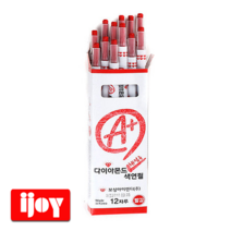 보성 다이아몬드채점용색연필12본세트, 1세트