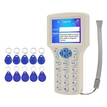 거래 10 주파수 RFID 복사기/작가/리더/복사기 125Khz USB 프로그래머 열쇠 카드 디코더, 01 White