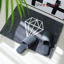 샤이닝홈 샤인 욕실 발매트 다이아M 러그, 아이보리