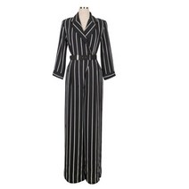 패션 우아한 여성 Jumpsuits 기질 캐주얼 블랙 스트 라이프 벨트 슬림 높은 허리 스트레이트 와이드 다리 느슨한 Romper