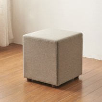 리아즈하우스 라떼 생활방수 사각 스툴 화장대 의자 LSR202C, 연그레이