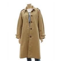 올리비아로렌 볼륨 소매 오버핏 봄 가을 단추 리본 체크 봄가을 야상 트렌치코트 VBC EBWX 2111