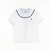 둥근카라 블랙라인 여자 블라우스 (정신여중) 교복