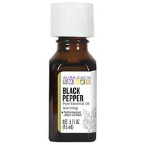 Aura Cacia 블랙 페퍼 에센셜 오일, 15ml, 1개