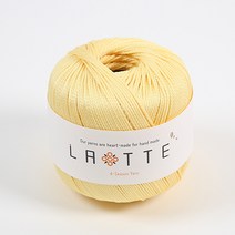 [앵콜스] (10+1) 라떼 LATTE 여름 코바늘 모자 가방 뜨개실, 05 레몬마요네즈(낱개)