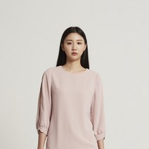올리비아로렌 어깨라인 절개 쉬폰배색 티 블라우스 VOC ALWF7211 PK