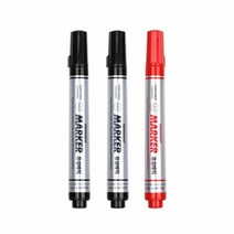 리플린 유성 매직 (흑흑적) 3개입 펜 유성매직 마카펜 유성펜 매, 단품