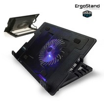 노트북쿨러 받침대 140mm 대형 1개 장착 저소음 인체공학적 디자인 5단계 각도조절, 본상품선택