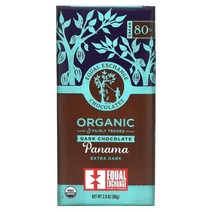 Equal Exchange Organic Dark Chocolate Panama Extra Dark 80% Cacao 2.8 oz (80 g), One Color, One Size