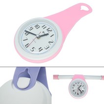 핑크 거울 흡착식 욕실 방수 시계 걸이형 목욕탕시계 사우나 유리, 기본