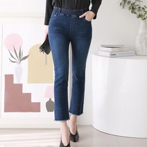 여성 8부 9부 밴딩 데님팬츠 스판 트렌디 여성스키니진 청바지 패션 스키니핏 마실룩