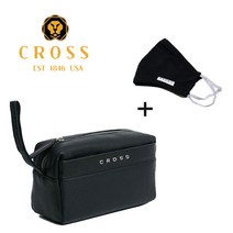 CROSS 남성용 클러치백 리얼가죽 파우치 비즈니스 남가방 대용량 토트백 맨스백 커스텀 EST 1846 USA CROSS 누에바 쉐이빙 포맨 BLACK+CROSS 패션마스크
