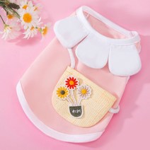 봄 여름 강아지 옷 귀여운 티셔츠 고양이 요크셔테리어 말티즈 애완동물 의류 패션, XS, 핑크