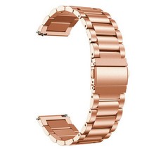 Xiaomi Huami Amazfit Bip S U Lite 용 밴드 Amazfit GTS 2 3 2e 2 mini GTR 42mm 용 스테인레스 스틸 스마트 손목 밴드 스트랩, Rose Gold