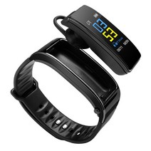 y3plus smartwatch 휘트니스 트래커 이어폰 심박수 수면 모니터 단계 카운터, 검은 색